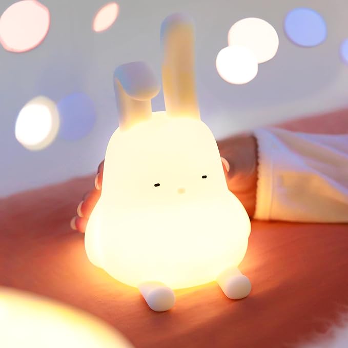 Cute Rabbit Mood Light Dimmable Led Soft Night Light For Baby Girlfriend Gift Children's Night Lights Kids Room Decor Led Lights